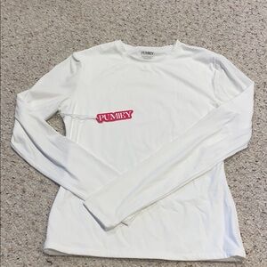 Pumiey Women's White Long Sleeve Top